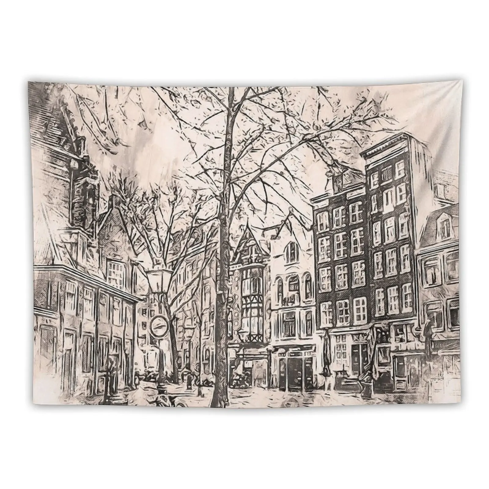 

Amsterdam Tapestry Korean Room Decor Room Decorator Aesthetic Decoration Art Mural Tapestry