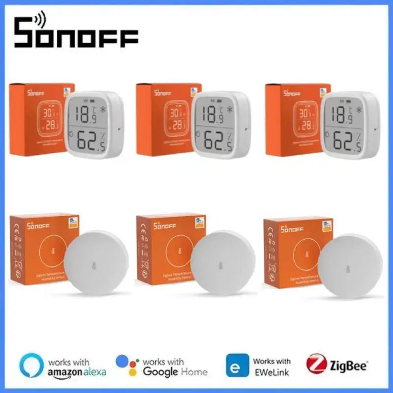 SONOFF SNZB-02P/02D Temperature Humidity Sensor Zigbee Monitor Smart Home Automation Kits Support eWeLink Alexa Google Home