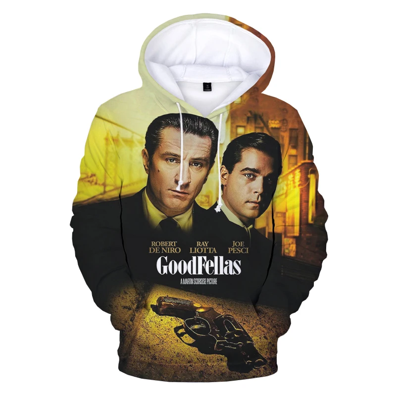 

Fashion Casual Long Sleeve GoodFellas 3D Hoodies Men WomenPullover Gangster Film Print Polyester Oversized Hoodie Sweatshirts