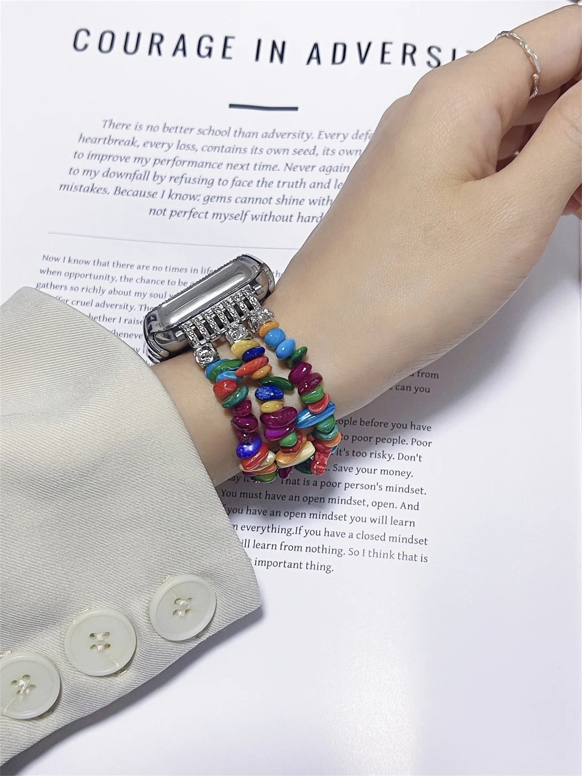 Bracelet de montre à bijoux pour iWatch Ultra 2 Se 9/8/7/6 Bracelet de montre tendance 42/44/45/49 mm 38/40/41 mm_voghion.com