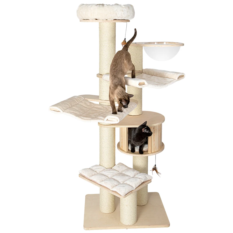

Honeypot Cat Crawler Nest Integrated Multilayer Board Jumping Platform Large Wooden Rack