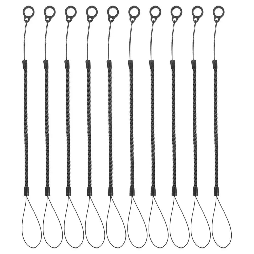 10 Pcs 끈 개폐식 펜 분실 방지 스타일러스 가죽끈 코드 터치 스크린 홀더 용 분실 방지 스트랩 로프 블랙 스트레치 탄성