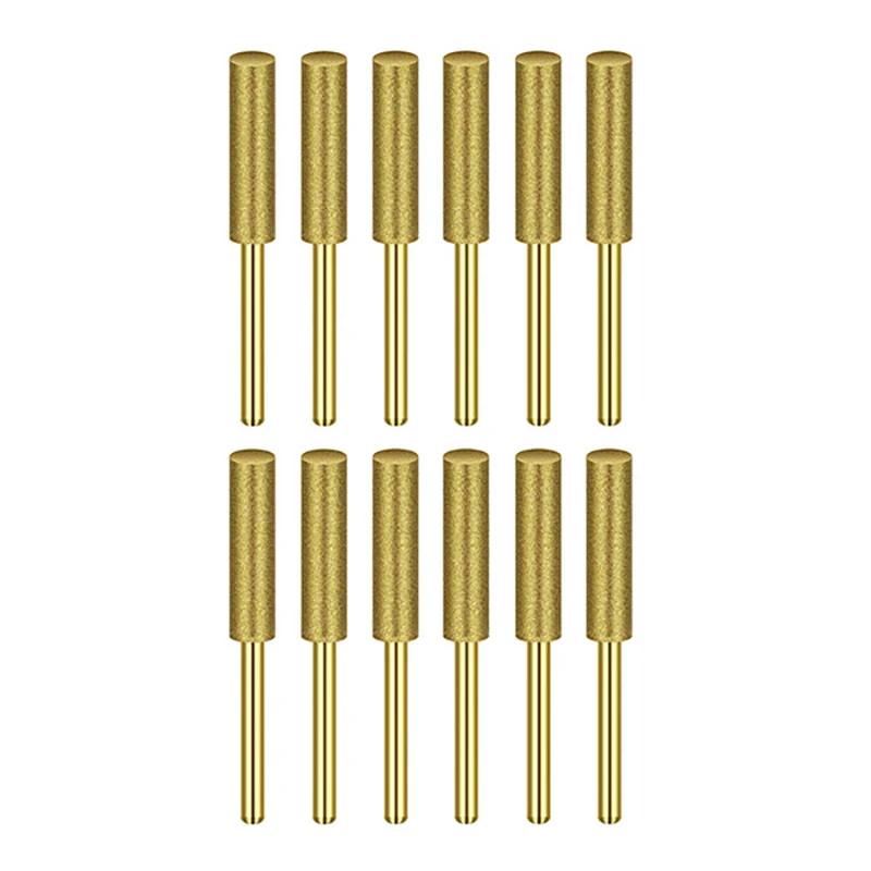 골드 실버 다이아몬드 코팅 원통형 버, 4-5.5mm 전기톱 샤프너, 스톤 파일 체인톱 샤프닝 조각 그라인딩 파워