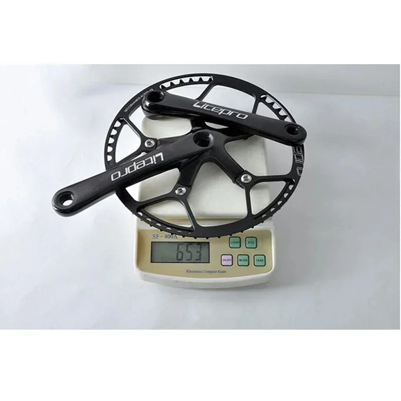 Litepro 130BCD Fahrrad Kurbelgarnitur Aluminiumlegierung Faltrad Kurbelgarnitur 45T 47T 53T 56T 58T 130 BCD Rennrad Kurbelgarnitur – Detail 11