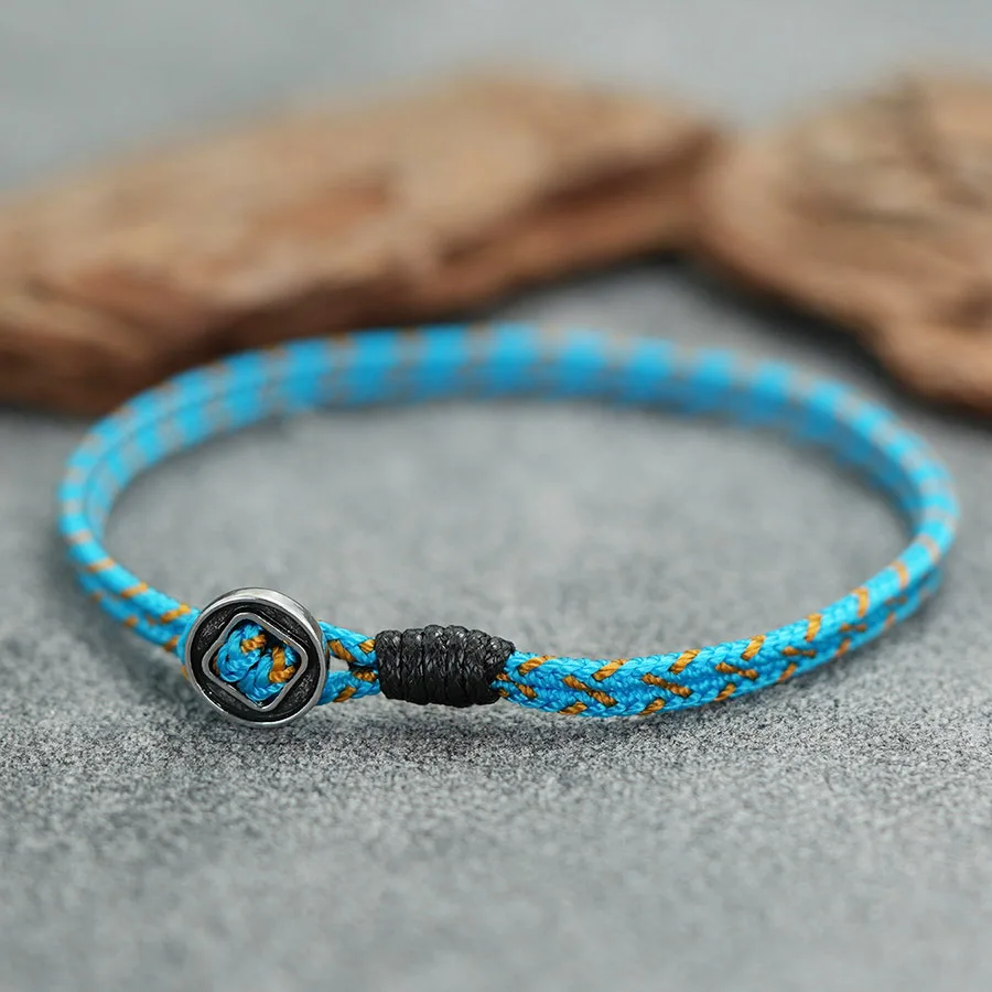 Handmade Braided Rope Men Bracelet High Quality Ethnic String