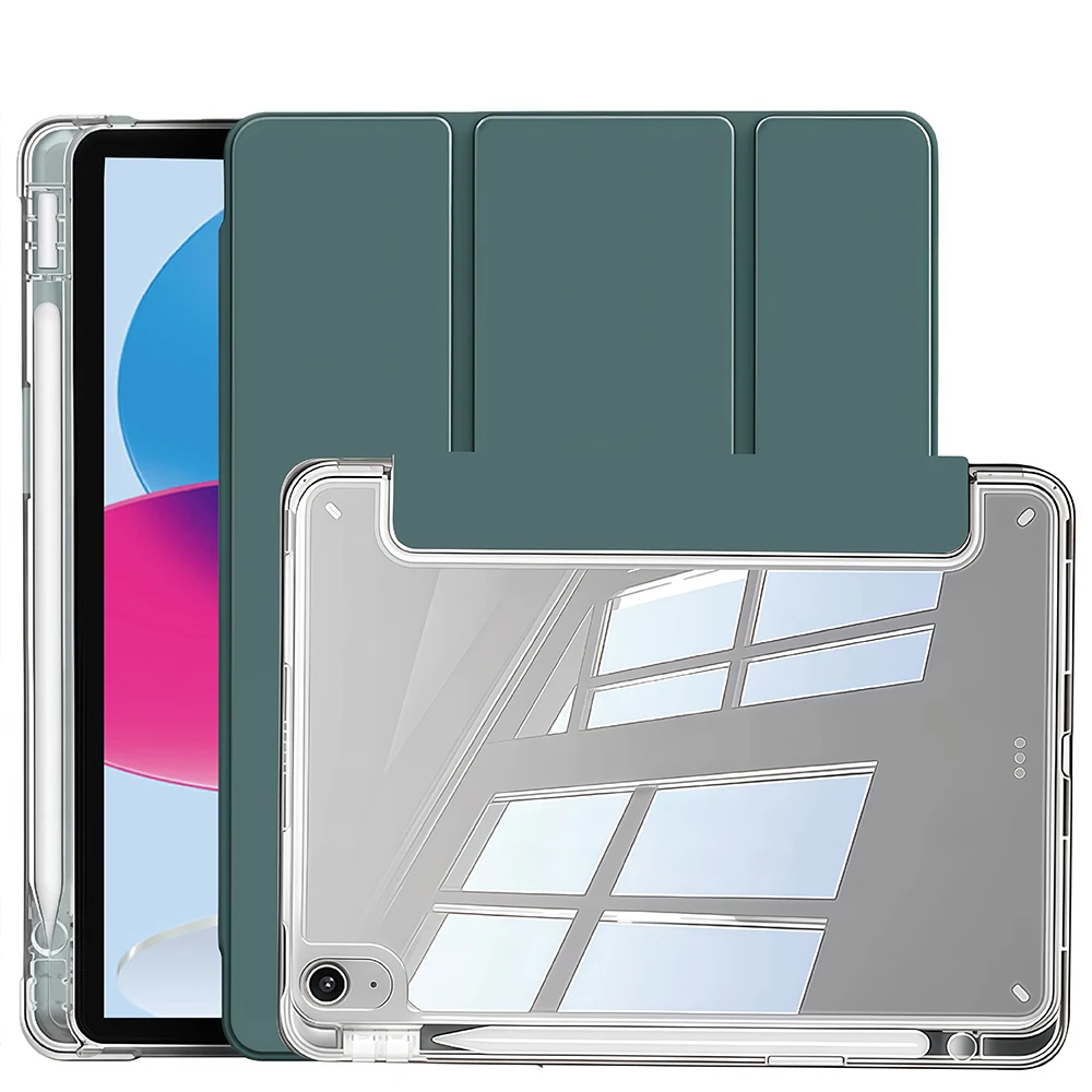 Crystal Clear iPad Case with Pencil Slot
