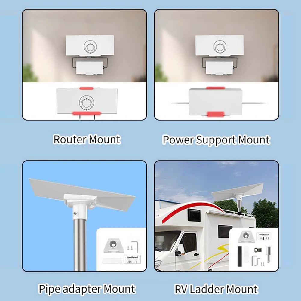 For StarLink Gen 3 RV Ladder Mount Roof Rack Bracket Mount for Roof Rack For StarLink Pole Mount for StarLink Mount Kit