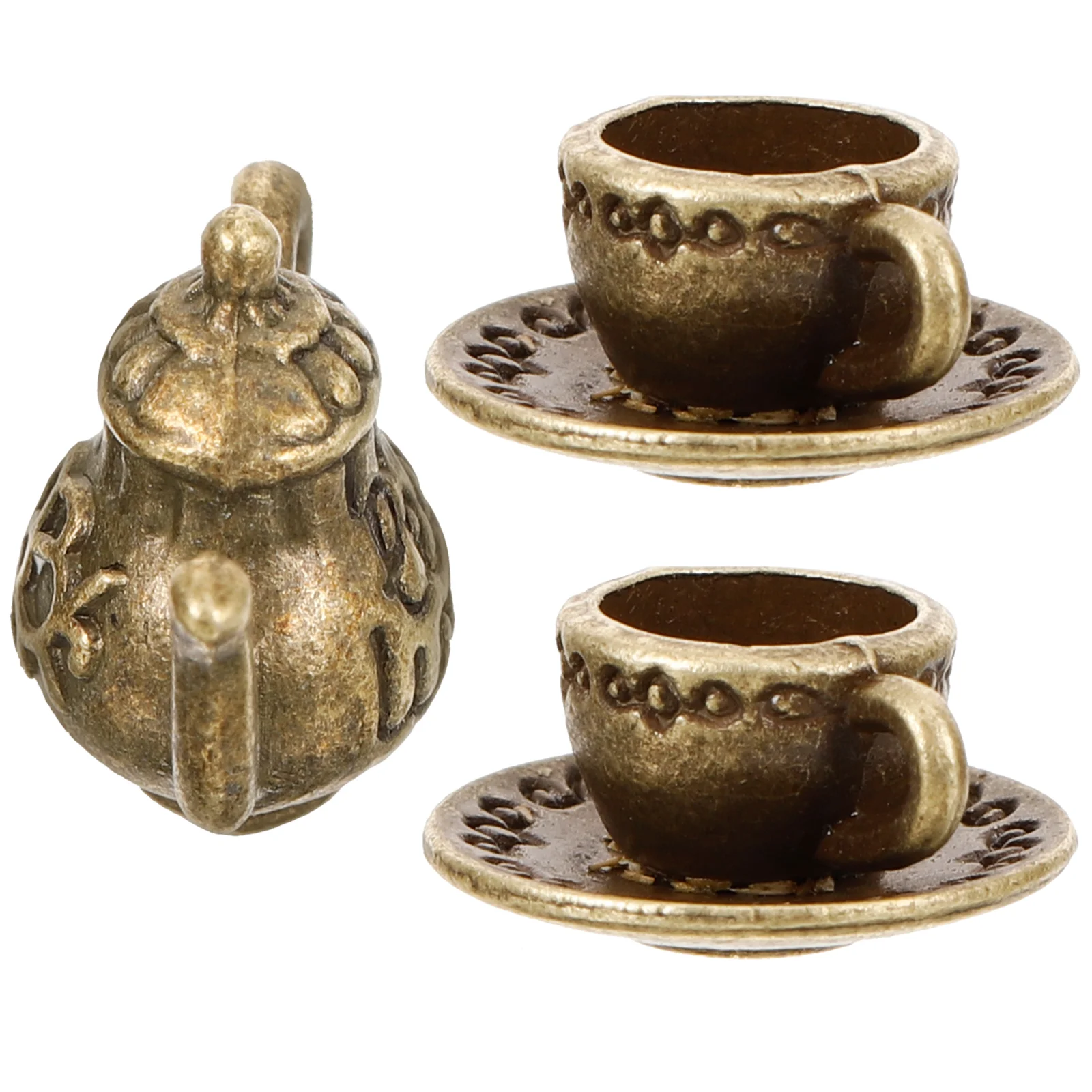 

Miniature Tea Cup Set Vintage Dollhouse Teapot Tiny Tea Cups Little Girls Dollhouse Coffee Shop Kitchen Accessories