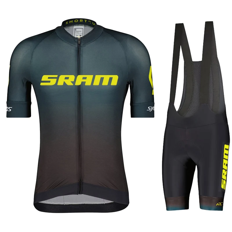 Cycle Jersey Spring Summer Mens Cycling Clothes Maillot Man Mtb Bib SRAM Professional Shirt Men's Blouse for Bicycle Jacket Set 3