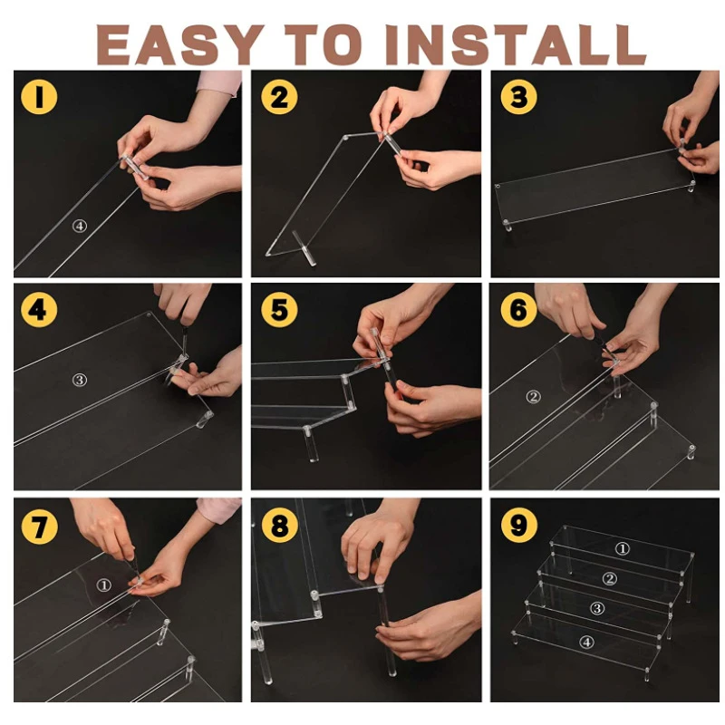 Description Picture 5 of itemAcrylic Makeup Display Stand Clear Perfume Doll Jewelry Showcase Rack Cupcake Model Organize Shelf Home Decor Storage Accessory