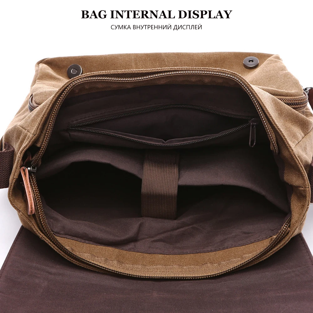 Fashion Canvas Travel Bag for Business Computer Male Shoulder Laptop