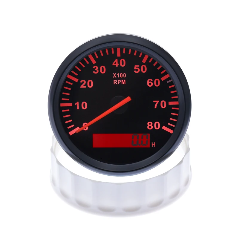 52/85mm Boat Tachometer for Car Marine Tacho Meter Gauge with Hourmeter REV Counter 3000/ 4000 /6000 /8000RPM Meter