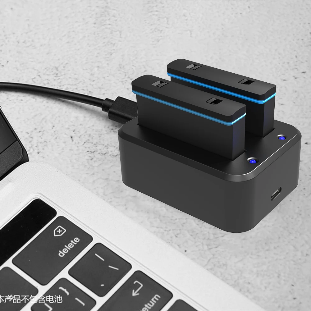 Description Picture 5 of item2 in 1 Battery Fast Charging Hub For Insta360 ONE X3 Portable Fast Charger Dock For Insta 360 X3 Action Camera Battery Charger