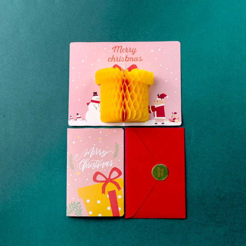 3D Pop-Up Christmas Greeting Cards with Santa Claus Design – Merry Xmas and Happy New Y... - SKU PGC01523 - UGI Packaging