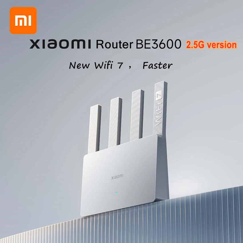 Xiaomi WiFi Router BE3600 WiFi 7 2.5G Ethernet Port 3600 Mbps Ultra MLO Dual-Band Mesh Fast Network Speed Work with Mi Home APP