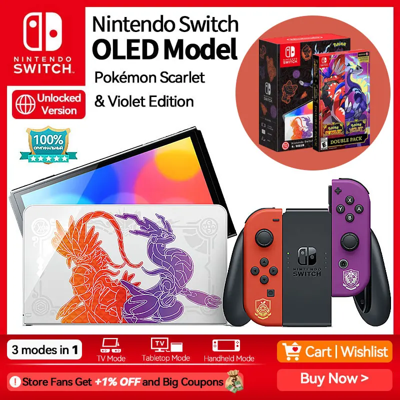 Nintendo Switch - OLED Model: Pokemon Scarlet and Violet Edition