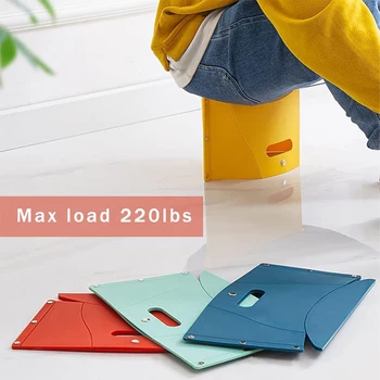 Portable Household Plastic Small Stool Outdoor Fishing Camping Stool Outdoor Folding Stool Stall Children Small Bench Gifts