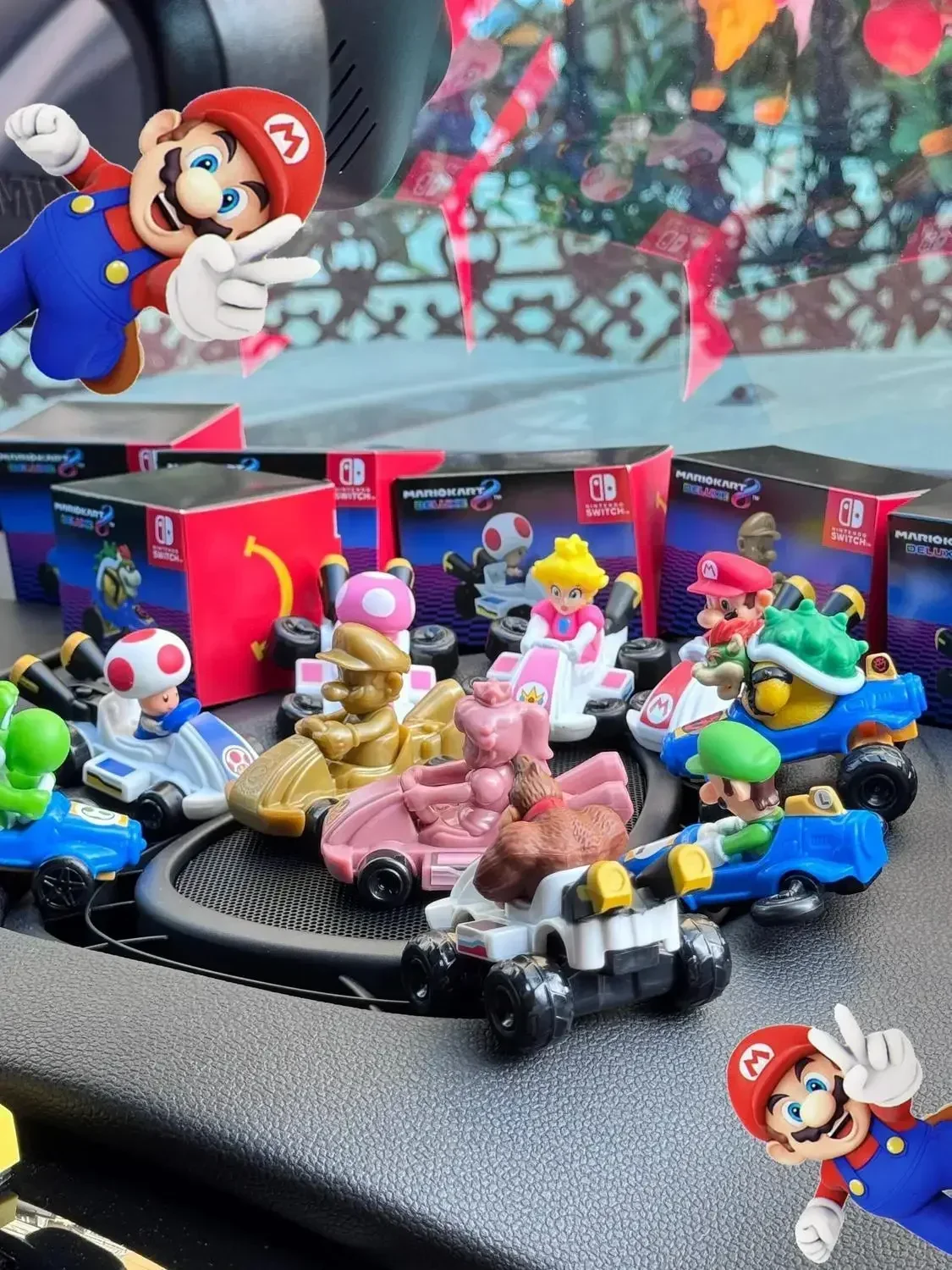 Figuras de Mario Bros de la serie McDonald, juguete de Karting