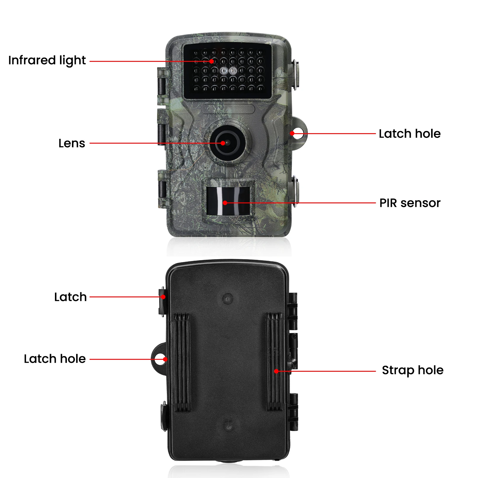 16MP 1080P Outdoor Camera Field Detection Infrared Camera 2.0 Inch TFT Color Display Day Night Use Hunts Night-Visions Camera - 4
