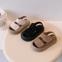 Chaussures simples pour femmes, sandales Anti-collision à fond souple pour garçons âgés de 1 à 3 ans, apprendre à marcher, chaussures de plage 1