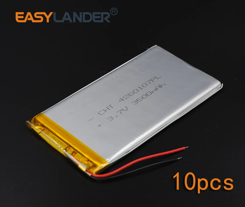 

10pcs/Lot 3.7V 3500mAh 4260107 Rechargeable li Polymer Li-ion Battery For Bluetooth Notebook E-Book Power Bank Portable Consumer