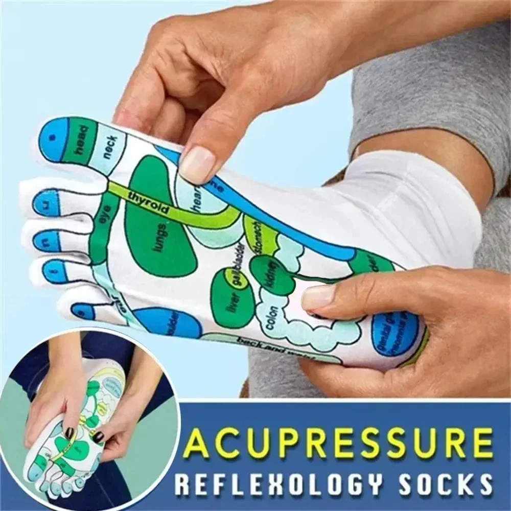 Acupressure Socks 1 Pair Acupressure Reflexology Socks Yoga Foot Massage Foot Point Diagram Acupoint Physiotherapy acupressure socks