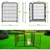 Garden Fencing 48in High, 12 Panels Total 26.6Ft(L) Dog Fence Outdoor for Yard, Gate 21 in Wide with Low Sills. Black Metal Fenc 5