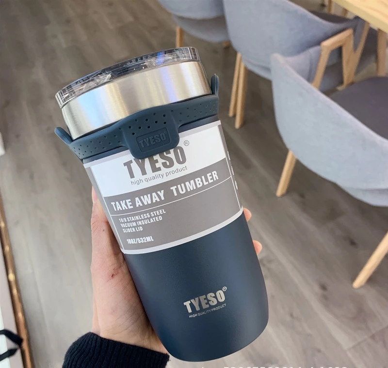 550ML/710ML Thermos Flask Double Wall Stainless Steel Coffee Mug Tyeso Car Mug Travel Thermo Cup Thermo Mug copo termico botella
