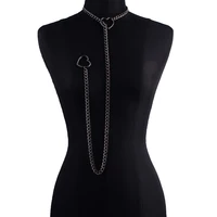Collier chaîne en forme de cœur pour femmes, ras du cou Punk Rock Goth, accessoires de bijoux 1