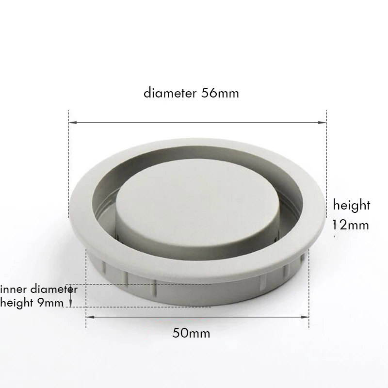 Round Plastic Air Vent Ventilation Furniture Cabinet Closet Invisible Grille Cover Diffuser Ventilation Hole решетка вентиляцион