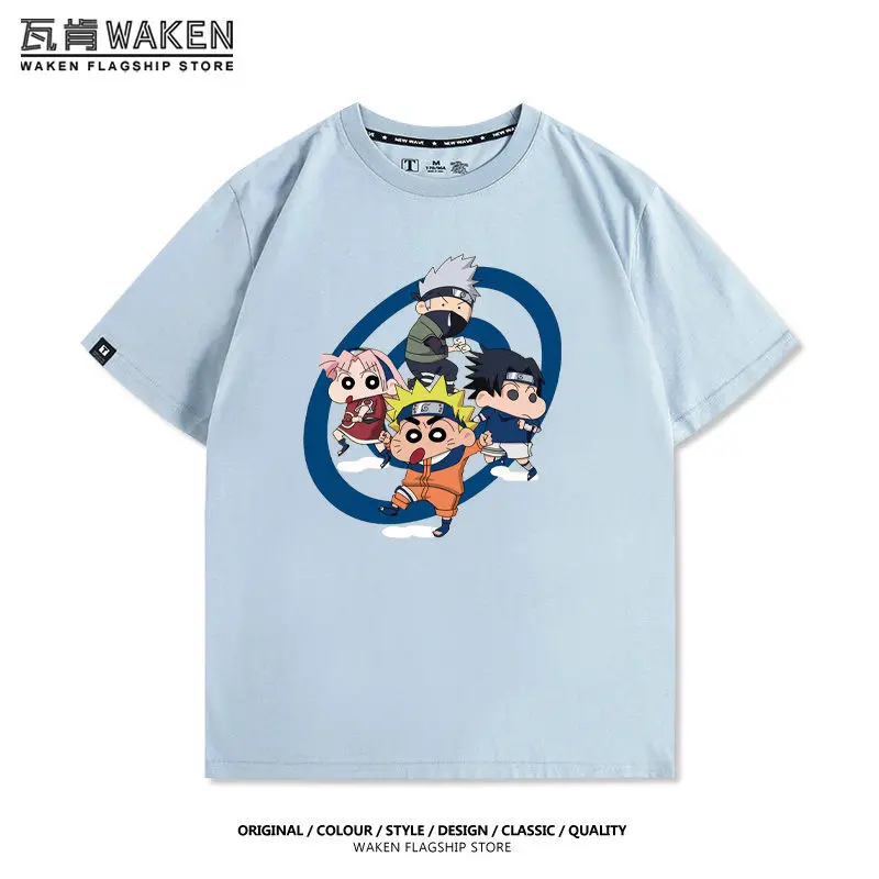 thumbnail image 1 of Bonita camiseta de cosplay de NARUTO con crayón kawaii de Shin-Chan, camiseta de verano de anime Shin-Chan, camiseta suave y cómoda, regalos creativos para chicas, 1 of 5