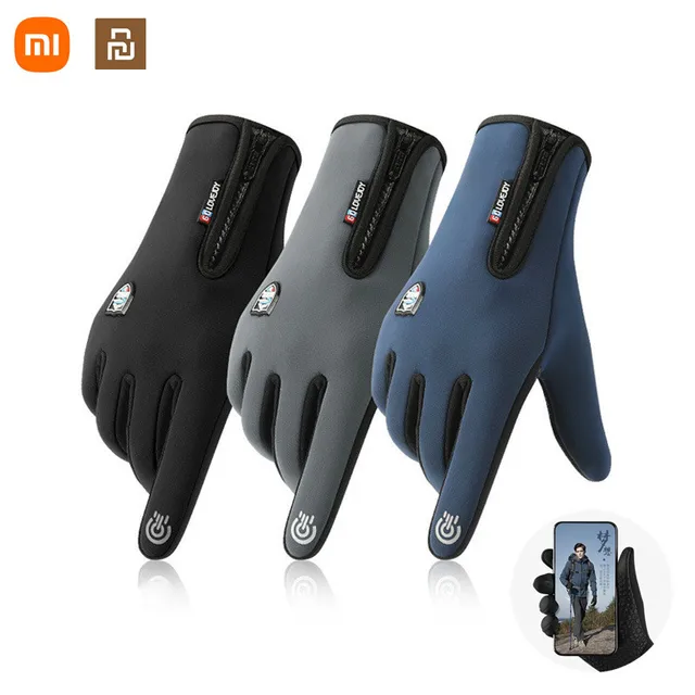 Xiaomi Téli Termikus Kesztyű Vízálló Szélálló Kültéri Sport Meleg Kerékpáros Teljes Ujj Érintőképernyő Férfiak Nők