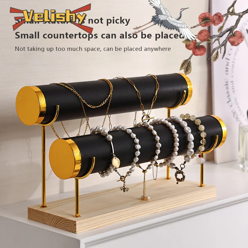 1/2/3-Layer Jewelry Display Stand Wooden Jewelry Bracelet Watch Display Holder for Women Men watch display stand