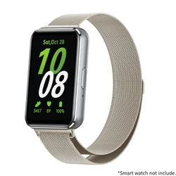 Stainless Steel Milanese Loop Magnetic Bracelet Wristband for Galaxy Fit 3 (Starlight)