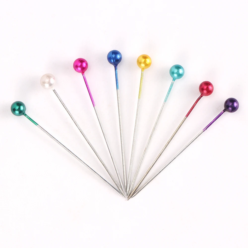 480Pcs Sewing Pins Straight Pins Colorful Round Pearl Head for Sewing