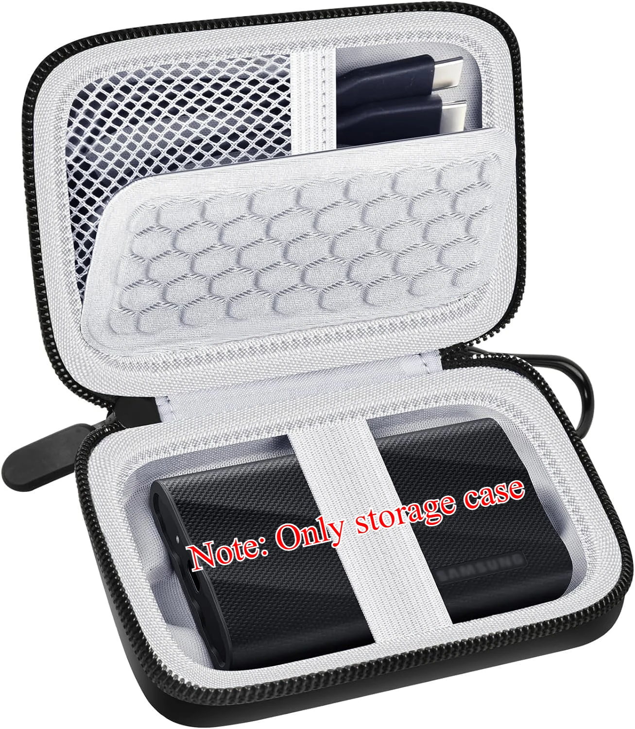 Carrying Case Compatible with Samsung T9 Portable SSD 4TB 2TB 1TB USB External Solid State Hard Fits for USB Cable