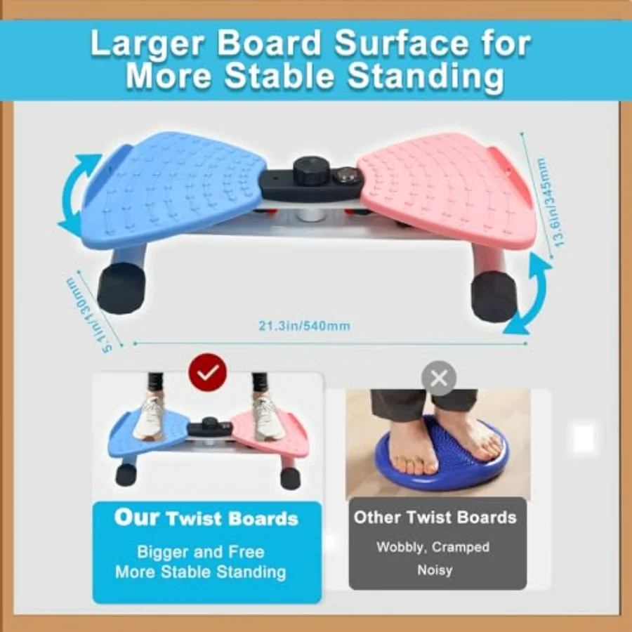 Waist Twisting Machine, Ab Twister Board for Exercise with 300lbs, Waist Twister for Women & Men Belly Fat, Home Noiseless Abs W