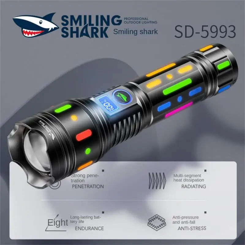 

Flashlight Led White Laser Long-range Highlight Large Capacity Long Endurance Live Camping Equipment Strong Light Flashlight