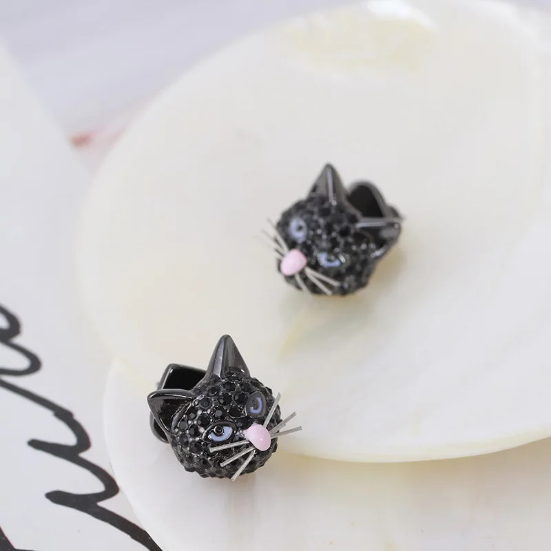 Jewelry | Stud Earrings - Style Jewelry Wholesale Cute Three-dimensional  Black Shape - Aliexpress