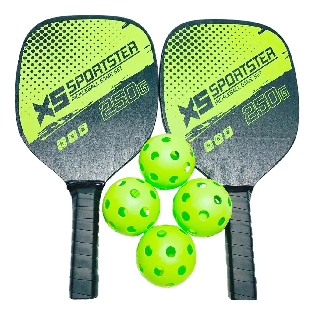 Pickleball Paddle Set, Pickleball Rackets with Comfort Grip, Pickleball Set of 2 Pickleball Paddles, 4 Balls, 1 Pickleball Bag Pickleball Paddle Set, Pickleball Rackets with Comfort Grip, Pickleball Set of 2 Pickleball Paddles, 4 Balls, 1 Pickleball Bag