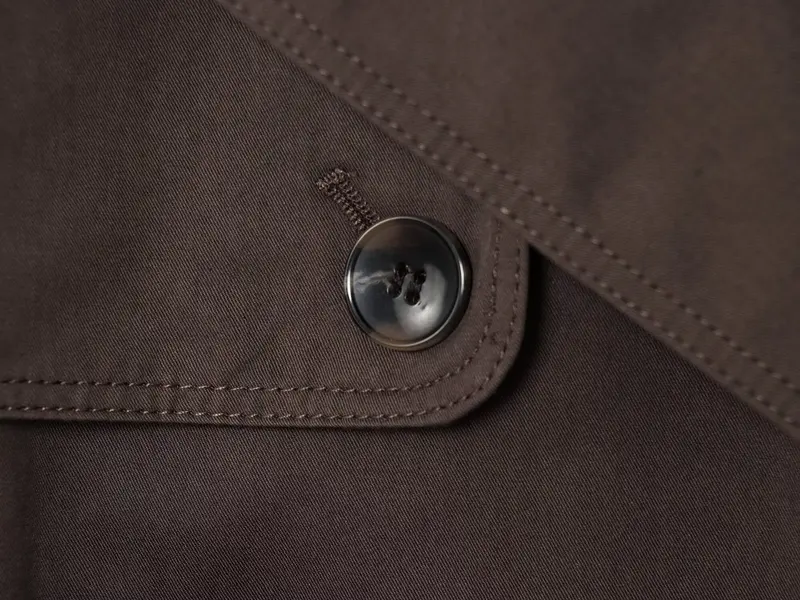 ETJ Autumn 2025 new collection women's British style lapel double-breasted Maillard color belt casual trench coat