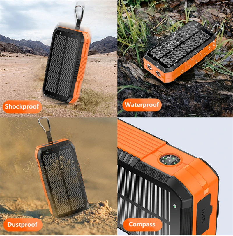 Hand Crank Solar Power Bank Wireless Fast Charger For Smartphones_voghion.com