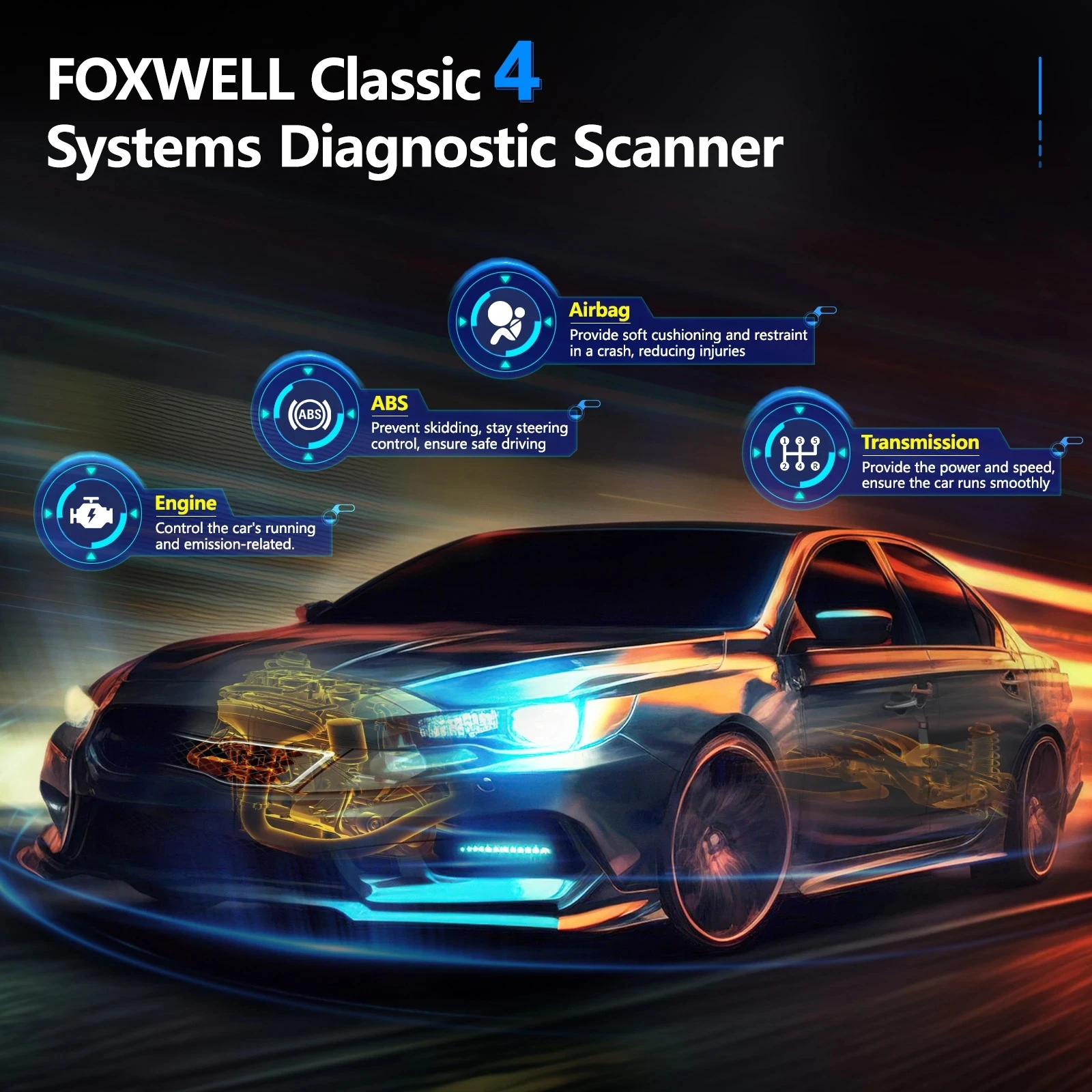 FOXWELL 자동차 진단 도구, 전문 ABS SRS 엔진 코드 리더, SAS EPB 오일 5 리셋, OBD 자동차 스캐너, NT614 Elite OBD2 