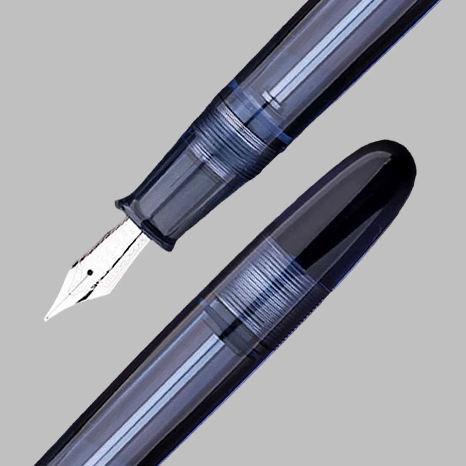MOONMAN C4 Eyedropper filling Big Size Fountain Pen EF/F/M Nib Transparent Acrylic Writing Ink Pen for Office Business School 5