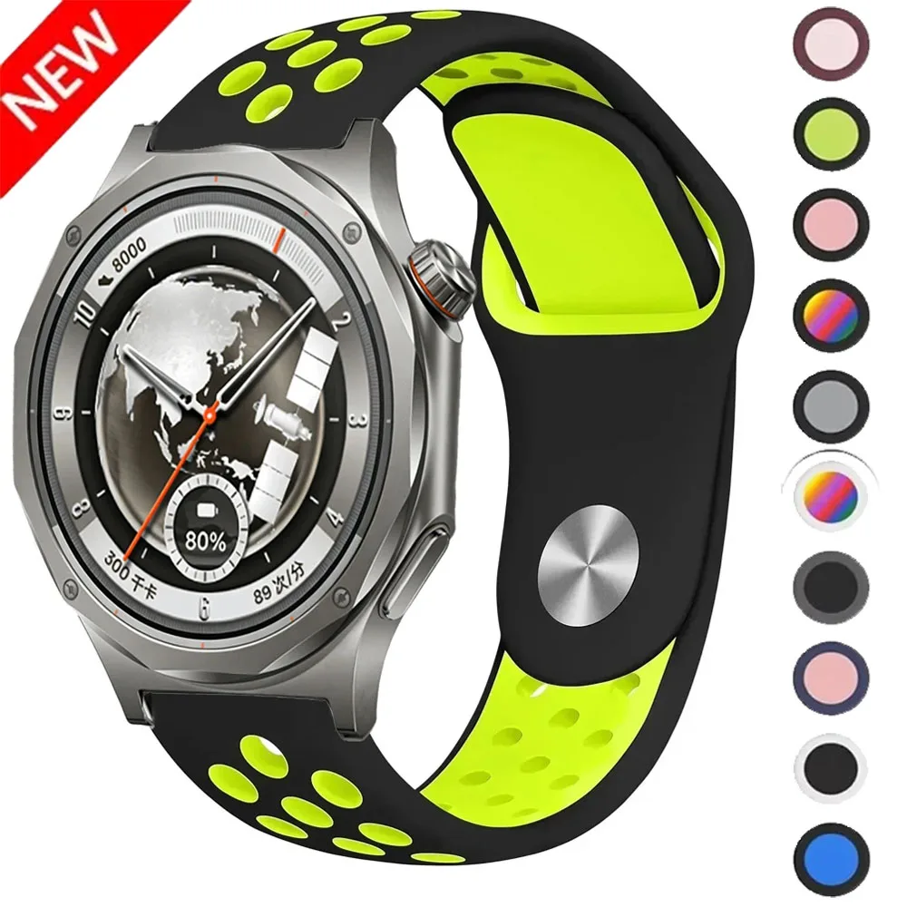 Breathable Adjustable Silicone Watch Strap - 18/20/22mm