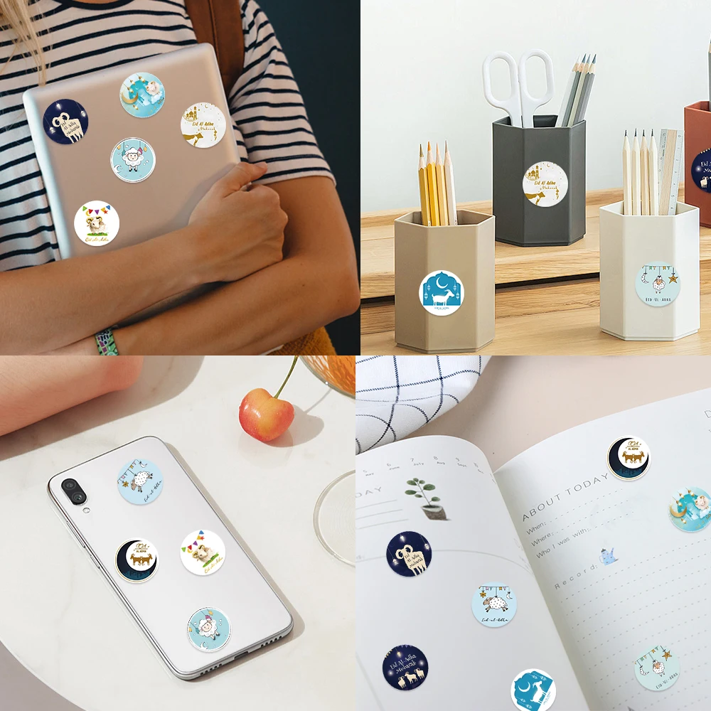 500개 이드 알 아드하 양 롤 스티커 데칼 노트북 스크랩북 여행가방 편지 DIY 그래피티 미학 스티커 축제 선물