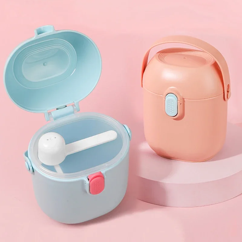 Portable Baby Food Storage Box Essential Cereal Cartoon Infant Milk Powder Box Fruit Snacks Feeding Food Storage Container storage jar,milk powder storage box,fruit puree box