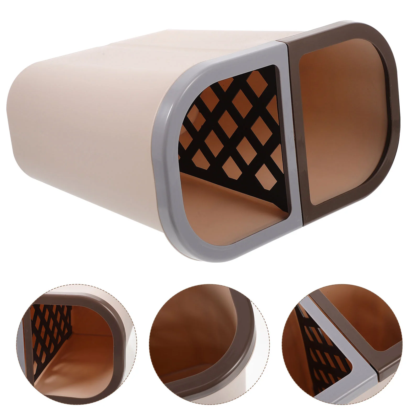 

Zerodeko Mini Containers Dual Trash Can Plastic Kitchen Garbage Can 2 Compartment Classified Rubbish Bin Recycle Dustbin