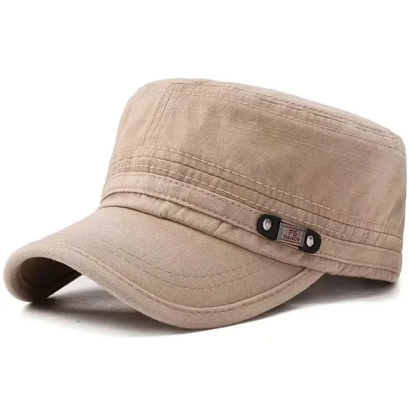 1 Stück neutrale einfarbige Baseballkappen, Sonnenhut mit verstellbarer Krempe, lässiger Retro-Flachkopfhut, geeignet zum Wandern, Urlaub, täglichen Gebrauch – Detail 5