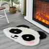 Cute Panda Wool Plush Cushion Carpet Soft Imitation Panda Animal Shape Rug Bedroom Living Room Entrance Door Mat Home Decoration 1